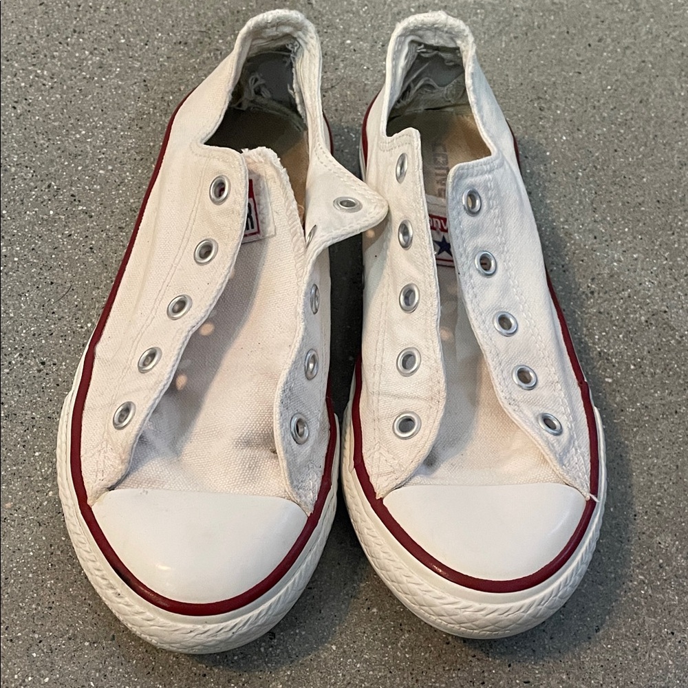 Kids White Canvas Shoes
